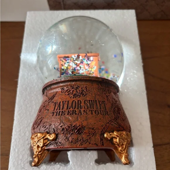 Taylor Swift Eras Tour Globe with Gold and Brown Base - Picture 4 of 5